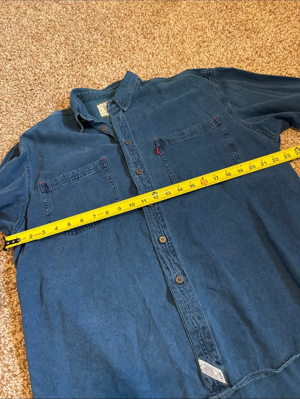 Levi's || Vintage Indigo Blue Denim Button Down Shirt Size L